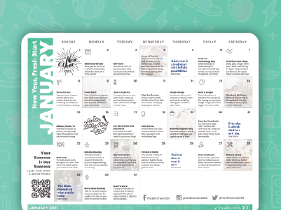 [Free Download] January Well-Being Calendar